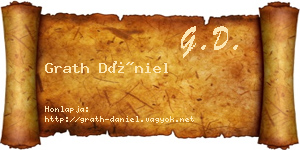 Grath Dániel névjegykártya